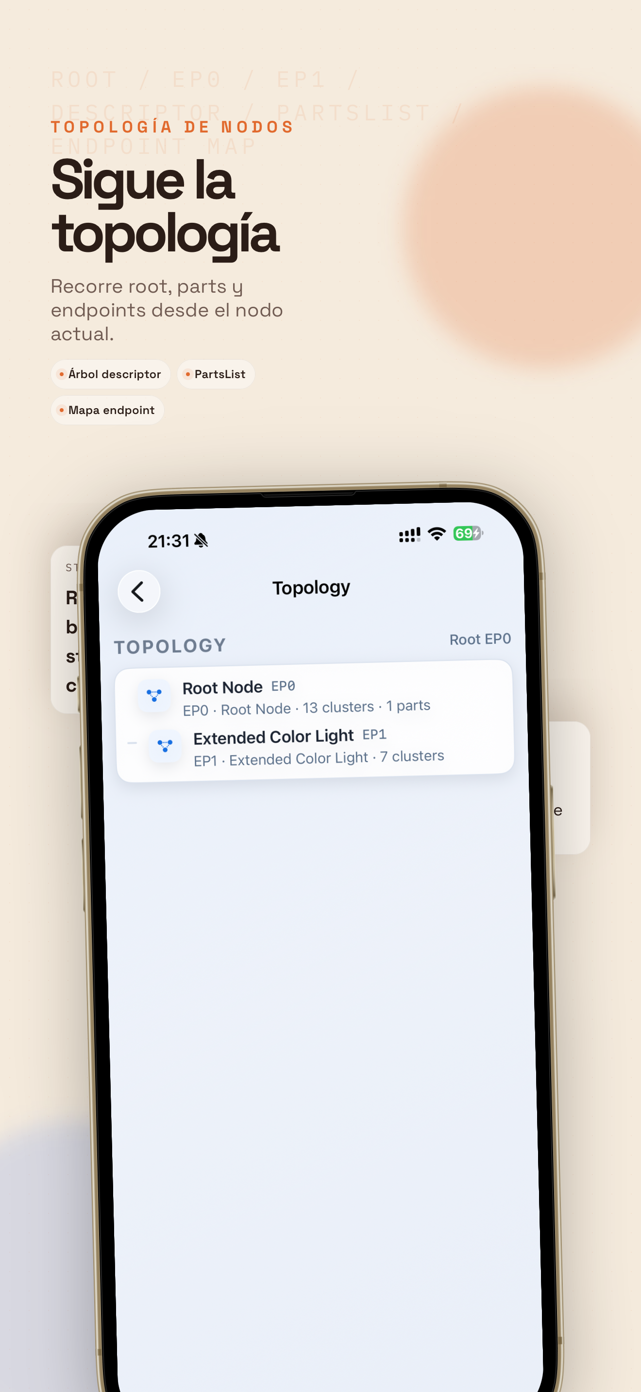 Pantalla de topología de Matterlyzer
