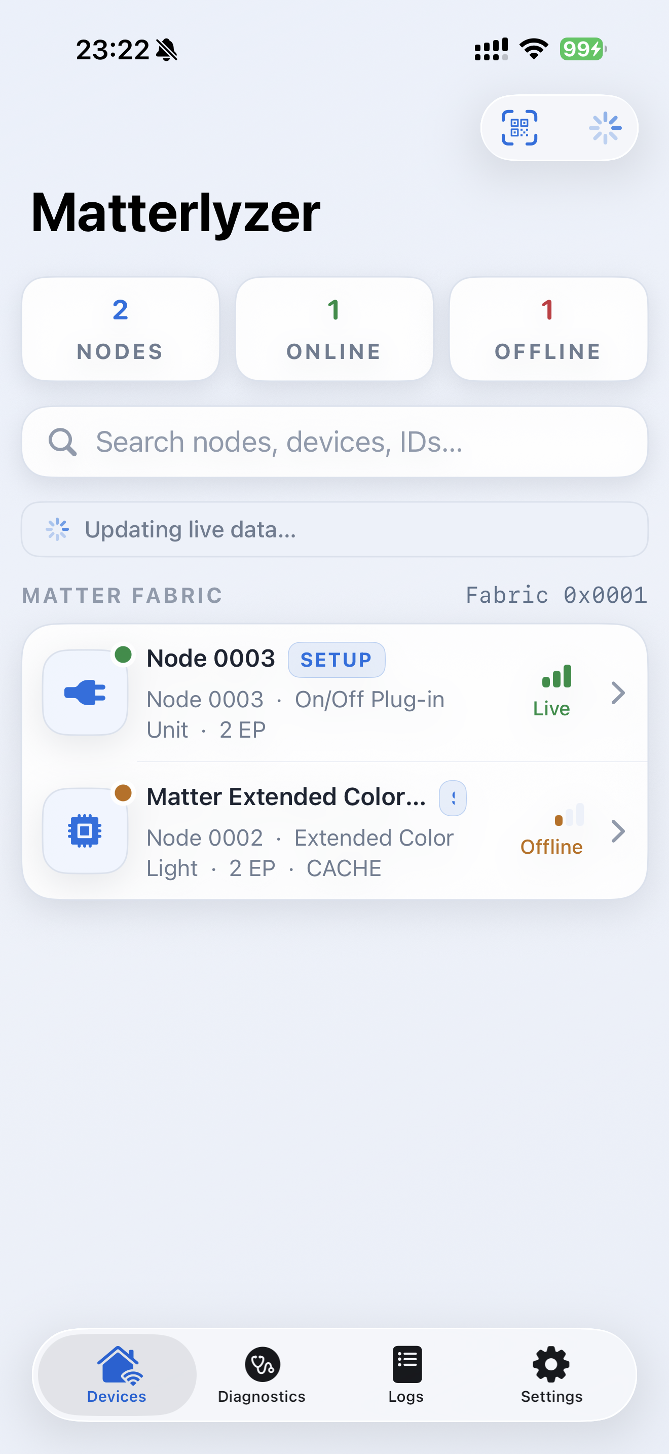 Matterlyzer inventory view